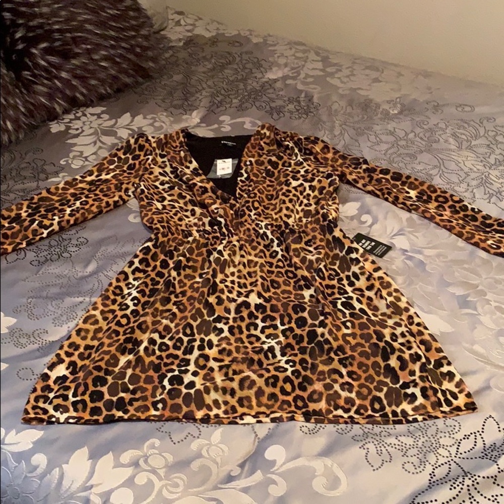 Express animal print dress, size S, new with tags